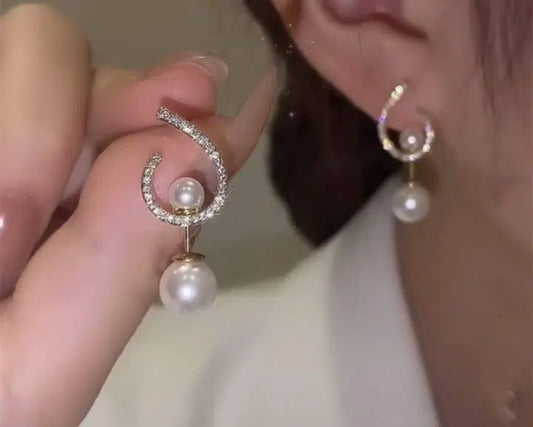 Gold Plated Fancy Pearl Stone Earrings for Women